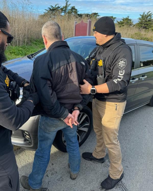 Theo Lengyel being arrested