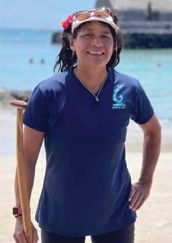 Alice “Alyx” Kamakaokalani Herrmann at the beach.