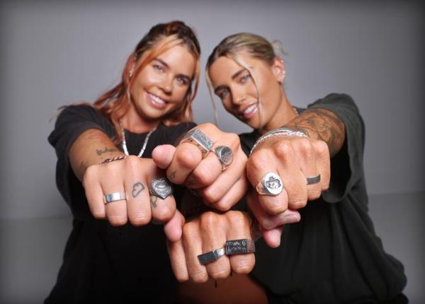 Pieces of Them jewellery owners Nat Grosch and Lilly Macer. 