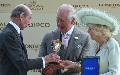 The Duke of Kent with the King and Queen at Royal Ascot in June last year