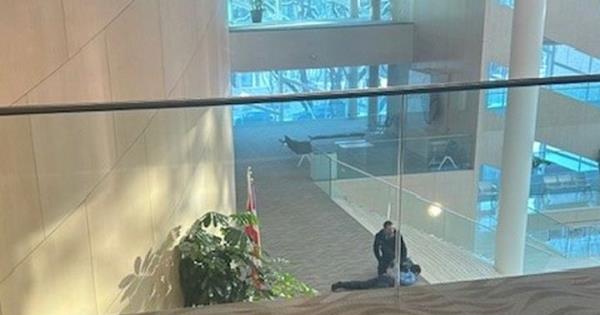 埃德蒙顿市政厅被封锁，在枪击和燃烧瓶被扔进大楼后逮捕