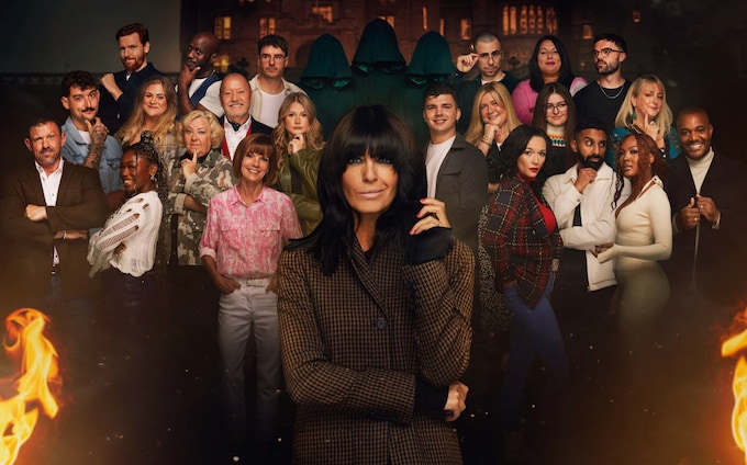 Claudia Winkleman with the co<em></em>ntestants in series two of The Traitors