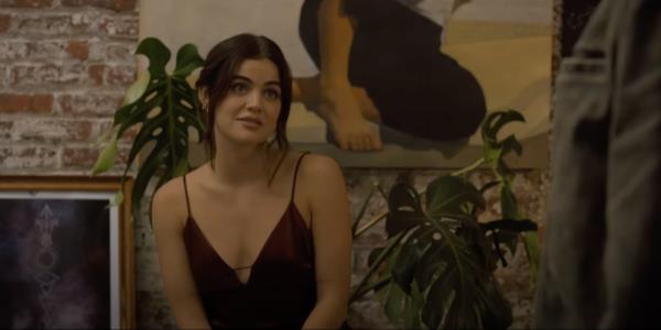 Lucy Hale stares up at Nat Wolff in Which Brings Me to You