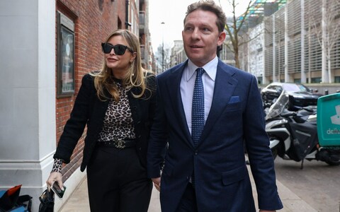 Nick Candy, co-founder of Candy and Candy Ltd and Holly Valance arrive for the launch of Popular Co<em></em>nservatism in London, UK, on February 6 2024
