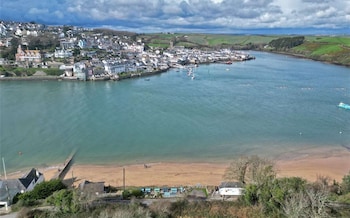 The beach in East Portlemouth, South Devon, has views across the estuary to Salcombe