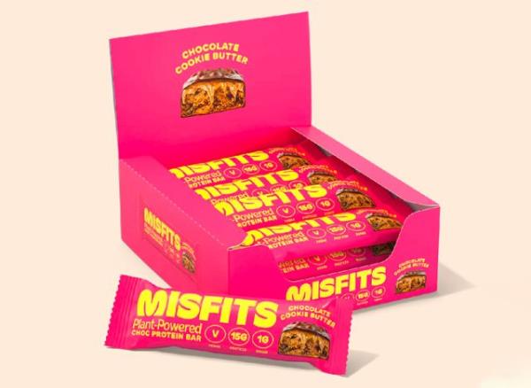 Misfits Plant-Powered Choc Protein Bar –coo<em></em>kie Butter 