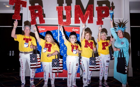 Trump supporters at the the Co<em></em>nservative Political Action Co<em></em>nference in Maryland