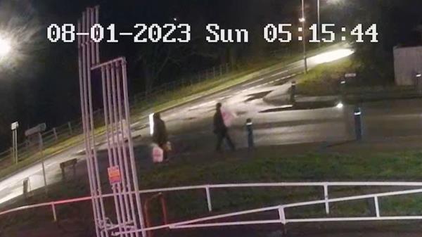 CCTV footage of Co<em></em>nstance Marten and Mark Gordon arriving in Newhaven.</p>
<p> Pic: PA