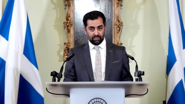Humza Yousaf speaks during a press co<em></em>nference at Bute House.