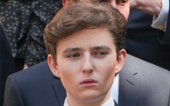 Barron Trump, pictured at the funeral of Ivana Trump in New York City back in July 2022