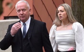 Ms Joynes with her father outside the court