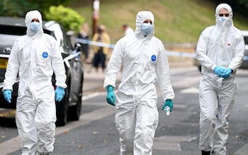 Scenes of crime officers (SOCO) arrived on at the area to begin investigating the forensic evidence