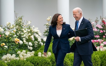 Kamala Harris and Joe Biden