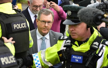 Sir Jeffery Do<em></em>naldson arriving at Newry Magistrates Court