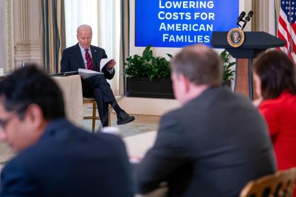 Joe Biden's Hoka close up 