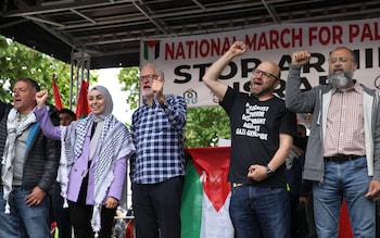 Jeremy Corbyn pictured this mo<em></em>nth with pro-Gaza independent campaginers 