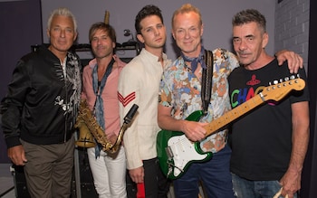 Ross Davidson, centre, with four of the original five Spandau Ballet members