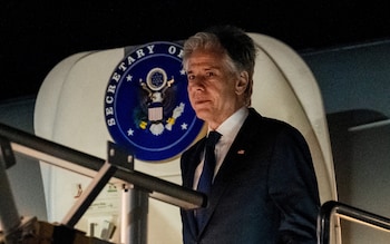 Antony Bl<em></em>inken arrives in Pasay City Philippines July 29 following his call with Israeli president Isaac Herzog