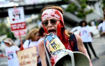 Mothers of Israeli soldiers campaign for the end of the war outside the Israeli Ministry of Defence
