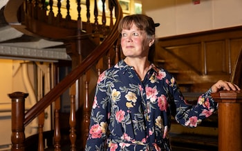 Cindy Sheehan, the great niece of Marian Cooper, who was saved by HMS Wellington in 1940 when her ship was hit by a torpedo