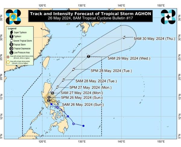 NDRRMC：超过500个家庭受到Aghon的影响