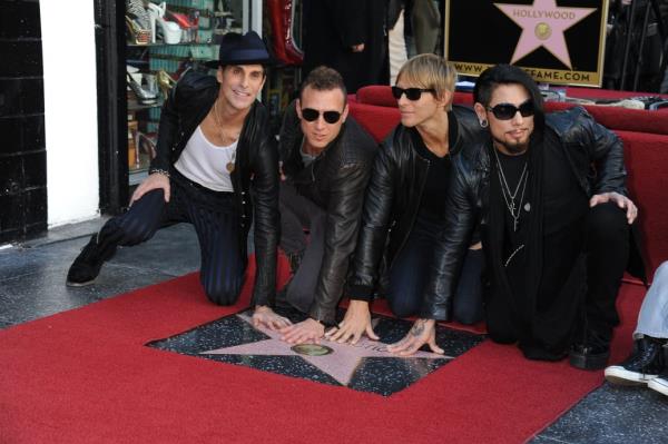 (L-R) Musicians Perry Farrell, Stephen Perkins, Chris Chaney and Dave Navarro ho<em></em>nored with a Star on the Hollywood Walk of Fame