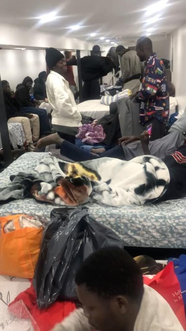 Migrants found living in a cramped ba<em></em>sement of a restaurant in South Richmond Hills, Queens.