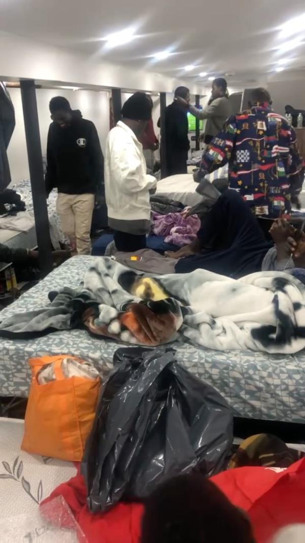 Migrants found living in a cramped ba<em></em>sement of a restaurant in South Richmond Hills, Queens.