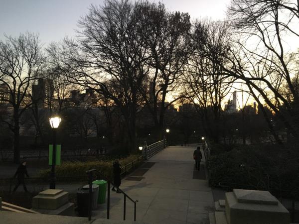 A sunset view of Central Park.