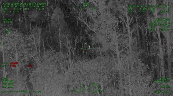 air, until the hikers were discovered through the trees by the aviation unit's night vision capabilities.  