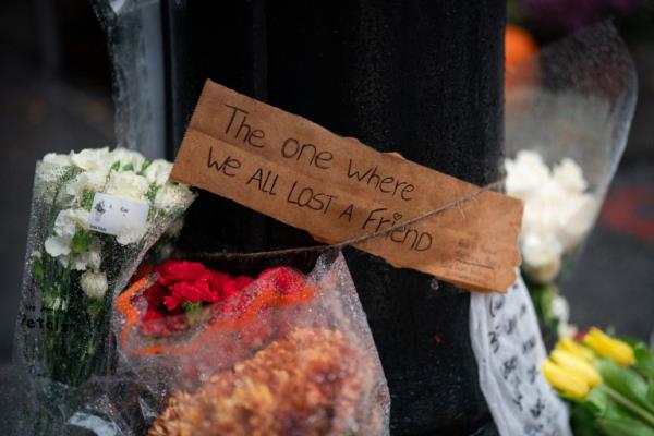 Tributes outside Friends apartment