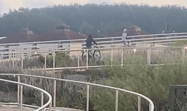 Noyes captured video of the teens fleeing in different directions, with one group heading south towards the Presidio Tunnel Tops while the other group fled to the ico<em></em>nic bridge. 