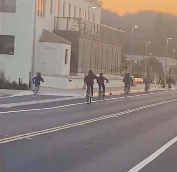 He believed the culprit was a teen who escaped the area on foot while the rest of the group rode away. 