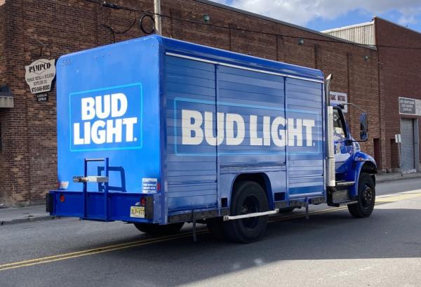 A Bud Light truck