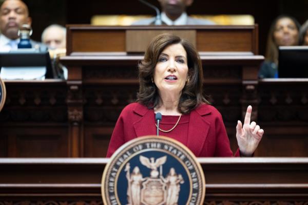 Gov. Kathy Hochul declared war on shoplifters in New York during her 2024 State of the State address on Jan. 9, 2024.