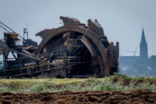 A coal excavator in Germany, which boosted coal mining in the wake of gas shortages caused by the Ukraine crisis. 