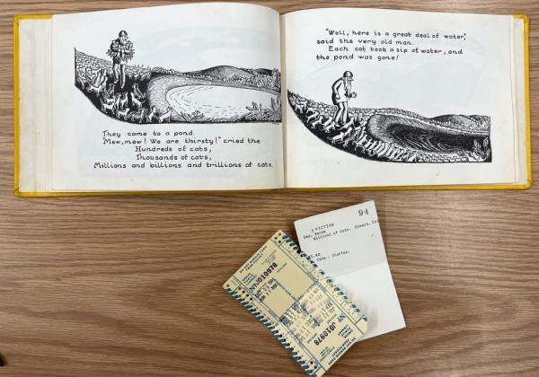 An employee snapped a picture of the long-overdue book when he came across it, prom<em></em>pting the library to share the rare find. 