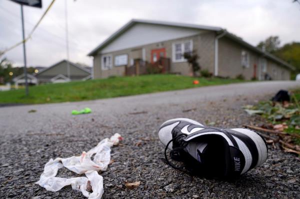 shoe on the ground