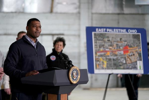 Administrator Michael Regan of the Enviro<em></em>nmental Protection Agency spoke after the fiery derailment of the Norfolk Southern train.</p>

<p>　　