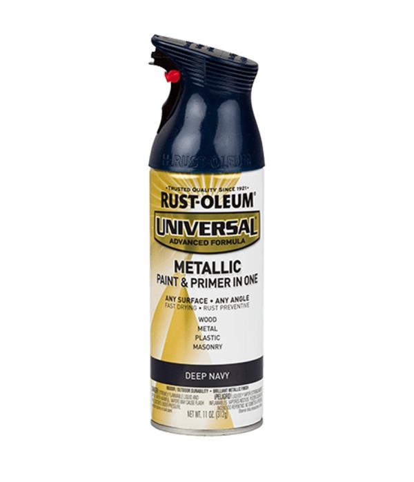 Rust-oleum paint and primer spray can.