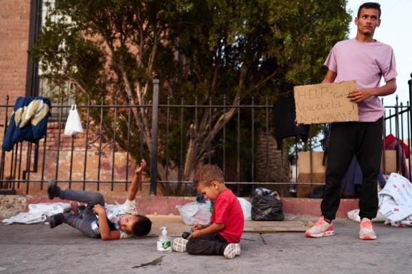 Broke migrants who cross into the US through El Paso, Texas are often stuck in the border city of they do not have the funds to travel to their city of final destination on their own.