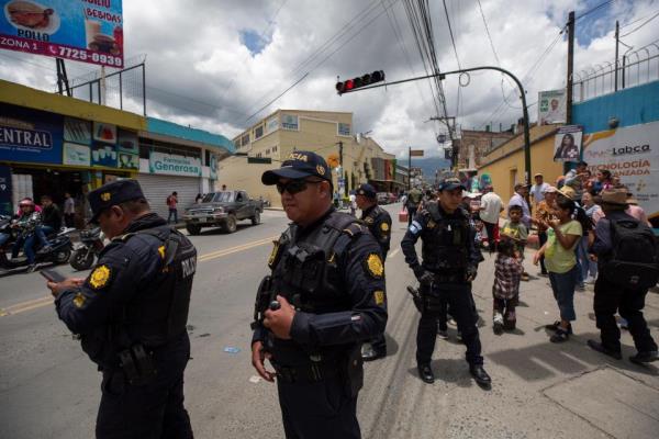 Security was increased for a political rally for presidential candidate for Movimiento Semilla, Bernardo Are<em></em>valo in Huehuetenango on Aug.12, 2023, as a threat of provocateurs showing up a the rally according to Are<em></em>valo’s team.