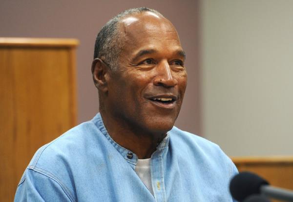 O.J. Simpson appears via video for his parole hearing at the Lovelock Correctio<em></em>nal Center in Lovelock, Nev., on July 20, 2017.