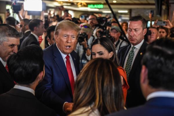 Former U.S. President Do<em></em>nald Trump visits the Versailles restaurant in the Little Havana neighborhood after being arraigned at the Wilkie D. Ferguson Jr. United States Federal Courthouse on June 13, 2023 in Miami, Florida.