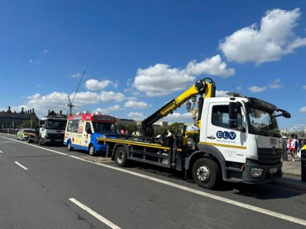 Recently we?ve worked with @MPSLambethNorth , @CityWestminster & @lambeth_council to explore legal options around ice cream vans obstructing the cycle lane on #WestminsterBridge. We?ve reported offences to court, issued points, community protection notices and today, we seized.