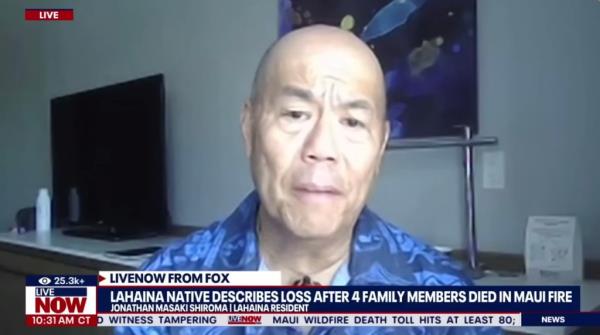 Hawaiian News Now broadcaster Jo<em></em>nathan Masaki Shiroma revealed on air he lost four relatives in the wildfires.