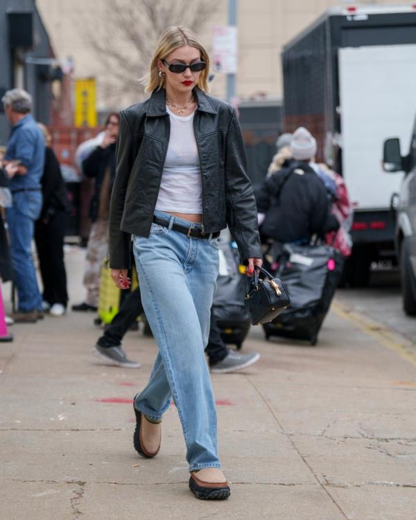 Model Gigi Hadid walking on the streets of Brooklyn, New York City on March 22, 2024