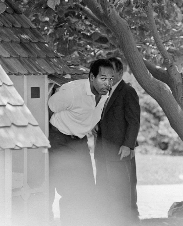 OJ in cuffs, 1994