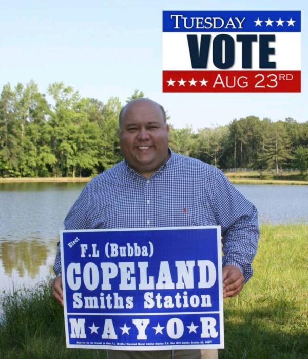 A photo of Smiths Station mayor and local preacher F.L. 