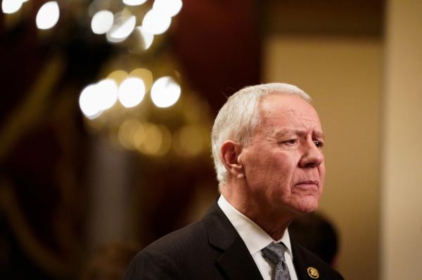 U.S. Representative Ken Buck (R-CO) participates in an interview after the vote to impeach U.S. Homeland Security Secretary Alejandro Mayorkas failed in the House on Capitol Hill in Washington, U.S., February 6, 2024.